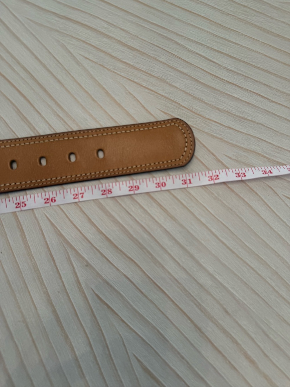 Fossil Multicolor Striped Canvas & Leather Belt with Brass Ring - Picture 7 of 8